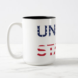 Caneca De Café Em Dois Tons Bandeira dos EUA, Estados Unidos
