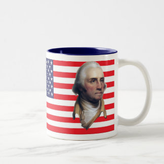 Caneca De Café Em Dois Tons bandeira dos EUA George Washington Mug