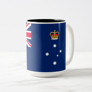 Caneca De Café Em Dois Tons Bandeira Estadual de Victoria (Austrália)