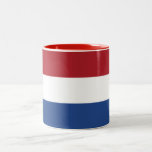 Caneca De Café Em Dois Tons Bandeira Holandesa<br><div class="desc">Bandeira Patriótica dos Países Baixos.</div>