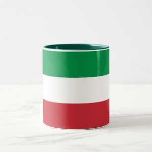 Caneca De Café Em Dois Tons Bandeira Italiana Patriótica