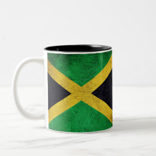 Caneca De Café Em Dois Tons Bandeira jamaicana