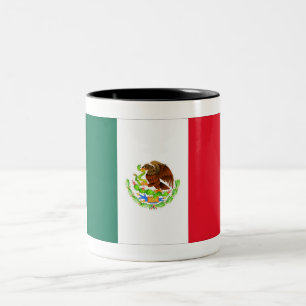 Caneca De Café Em Dois Tons Bandeira mexicana