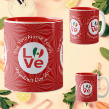 Bandeira Mexicana Vermelho AMOR