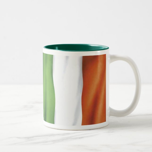 Caneca De Café Em Dois Tons Bandeira, orgulho irlandês! (Direita)