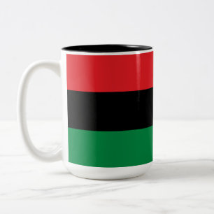 Caneca De Café Em Dois Tons Bandeira Pan-Africana