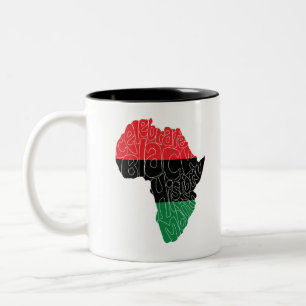 Caneca De Café Em Dois Tons Bandeira Pan-Africana Design