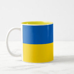 Caneca De Café Em Dois Tons Bandeira Patriótica da Ucrânia