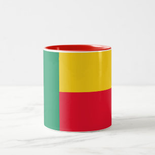Caneca De Café Em Dois Tons Bandeira Patriótica do Benim