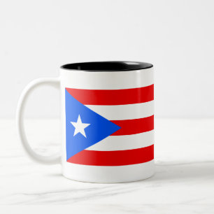 Caneca De Café Em Dois Tons Bandeira Porto Rico