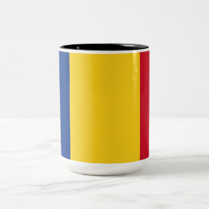 Caneca De Café Em Dois Tons Bandeira romena (Romênia)
