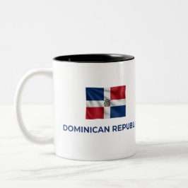 Caneca De Café Em Dois Tons Bandeira Simples Dominicana | Orgulho Diário