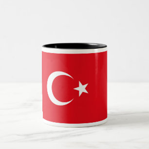 Caneca De Café Em Dois Tons Bandeira turca
