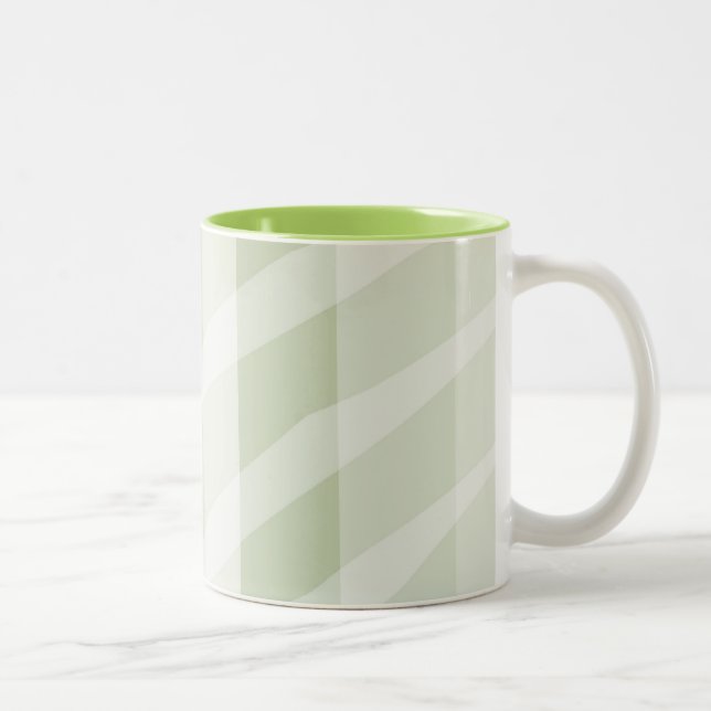 Caneca De Café Em Dois Tons Bandeiras Brancas Mint Green (Direita)