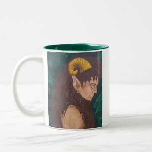 Caneca De Café Em Dois Tons Bandeja