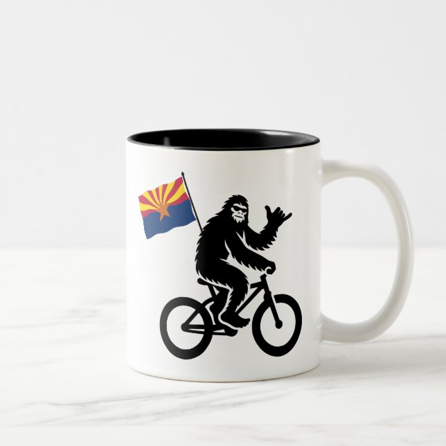 Caneca De Café Em Dois Tons Bandeja de Arizona de Círculo Bigfoot (Direita)