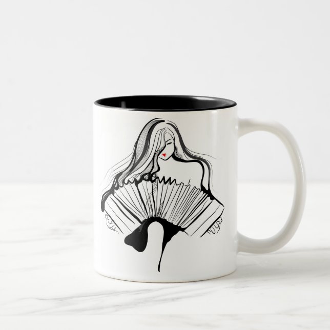 Caneca De Café Em Dois Tons Bandoneon sensual (Direita)
