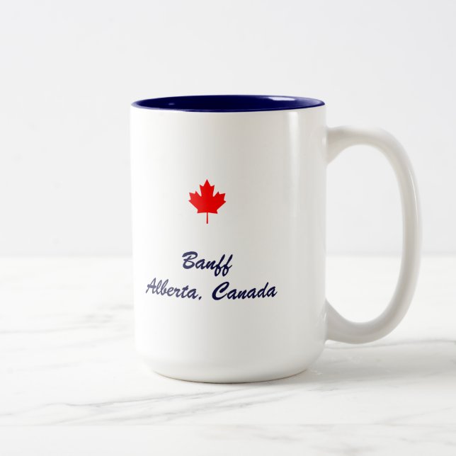 Caneca De Café Em Dois Tons Banff Alberta Canada (Direita)