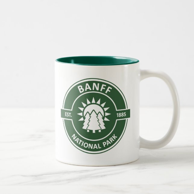 Caneca De Café Em Dois Tons Banff National Park (Direita)
