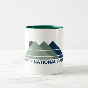 Caneca De Café Em Dois Tons Banff National Park Mountain Sun