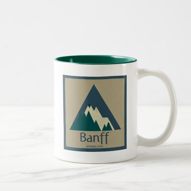 Caneca De Café Em Dois Tons Banff National Park Rustic (Direita)