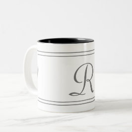 Caneca De Café Em Dois Tons Banho Branco Elegante