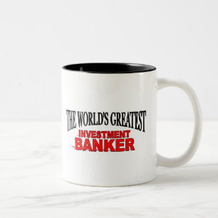 Caneca De Café Em Dois Tons Banqueiro de investimento do mundo o grande