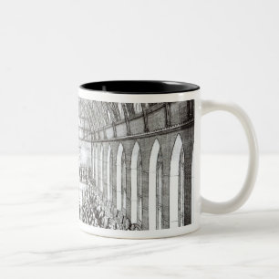 Caneca De Café Em Dois Tons Banquete da liga o soberano e os cavaleiros
