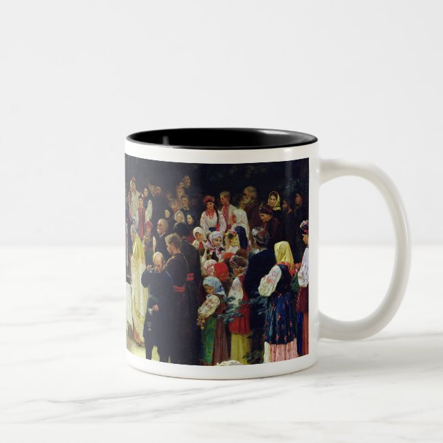 Caneca De Café Em Dois Tons Banquete da transfiguração de nosso senhor (Direita)
