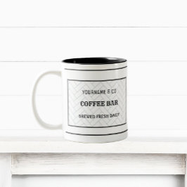 Caneca De Café Em Dois Tons Bar de café personalizado