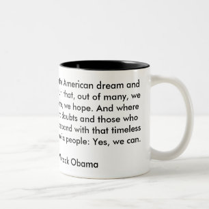 Caneca De Café Em Dois Tons Barack Obama - Discurso de Aceitação