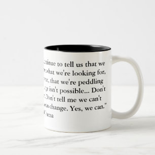 Caneca De Café Em Dois Tons Barack Obama - Discurso "Sim Podemos" #2