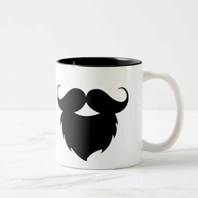Caneca De Café Em Dois Tons Barba engraçada legal (Direita)