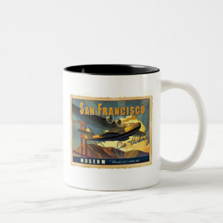 Caneca De Café Em Dois Tons Barco de vôo de Martin 130