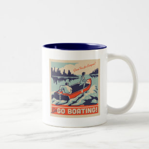 Caneca De Café Em Dois Tons Barco vamos Go