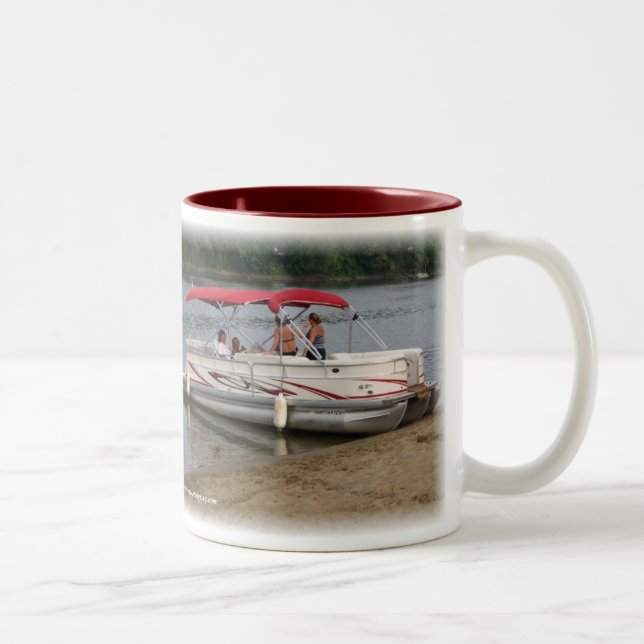 Caneca De Café Em Dois Tons Barcos do pontão (Direita)