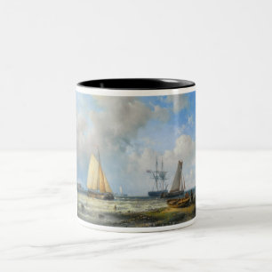 Caneca De Café Em Dois Tons Bargas Holandesas Em Calma
