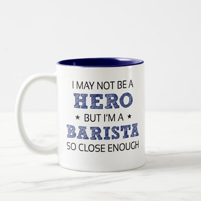 Caneca De Café Em Dois Tons Barista Hero Humor Novelty (Esquerda)