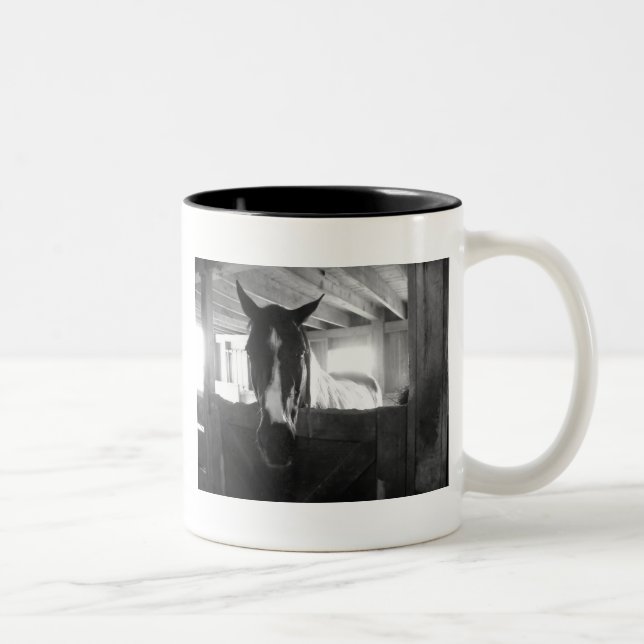 Caneca De Café Em Dois Tons Barn Horse (Direita)