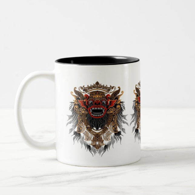 Caneca De Café Em Dois Tons Barong Bali Mug (Esquerda)