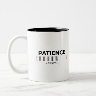 Caneca De Café Em Dois Tons Barra de Tipografia de Carregamento Minimalista de