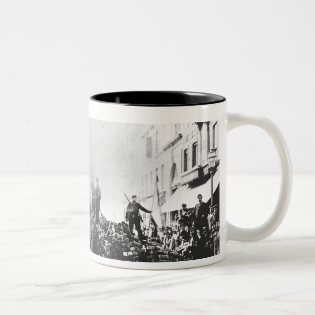 Caneca De Café Em Dois Tons Barricada na rua de Flandre (Direita)