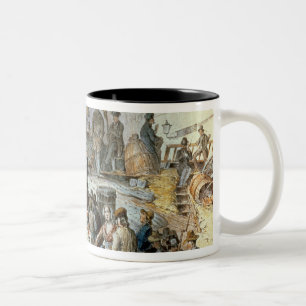 Caneca De Café Em Dois Tons Barricadas em Marzstrasse, Viena, 1848
