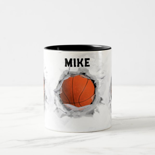 Caneca De Café Em Dois Tons Basball Slam Dunk (Centro)