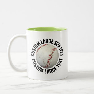 Caneca De Café Em Dois Tons Baseball & Letras Grandes LIME VERDE 325ml Persona