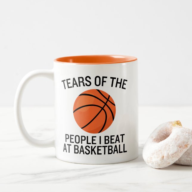 Caneca De Café Em Dois Tons Basketball  (Com Donut)