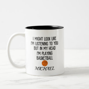 Caneca De Café Em Dois Tons Basquete