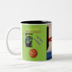 Caneca De Café Em Dois Tons Basquete