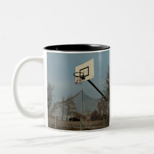Caneca De Café Em Dois Tons Basquete bonito