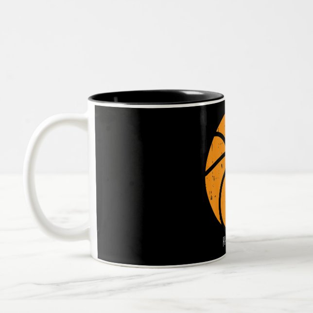 Caneca De Café Em Dois Tons Basquete Eu Posso Fazer Coisas Bíblia Verso Deus J (Esquerda)